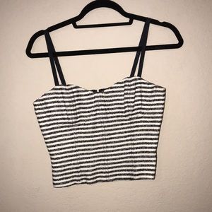 Alice and Olivia Striped Corset Top